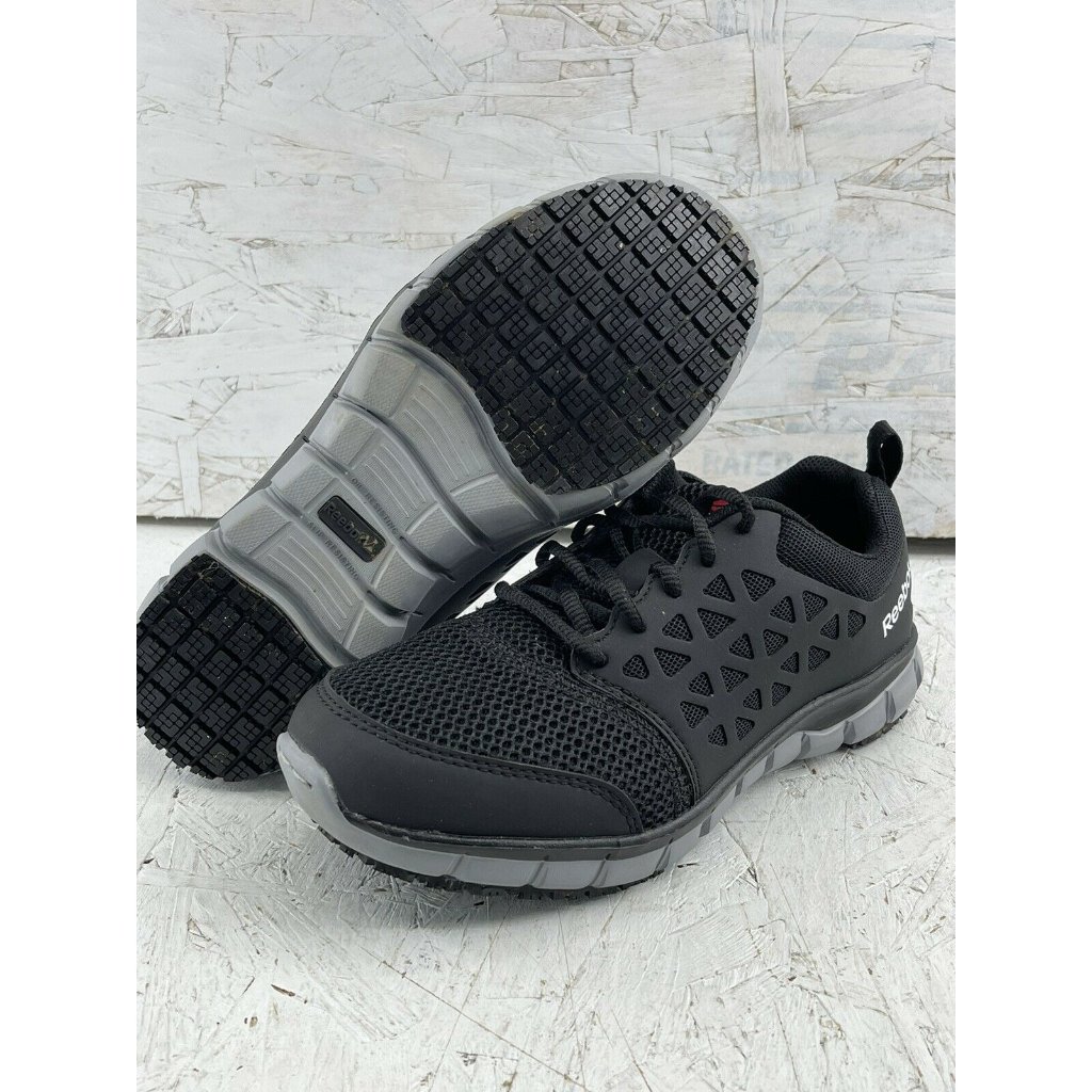 Reebok Work Shoes Men’s Size 7.5m Black Sublite Rb 033